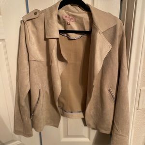 Philosophy tan suede jacket : size L